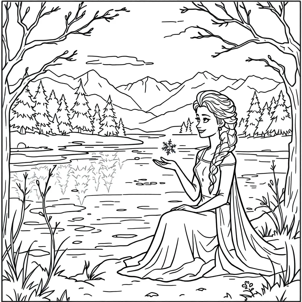  Elsa from Frozen Free Coloring Pages Bildidee 