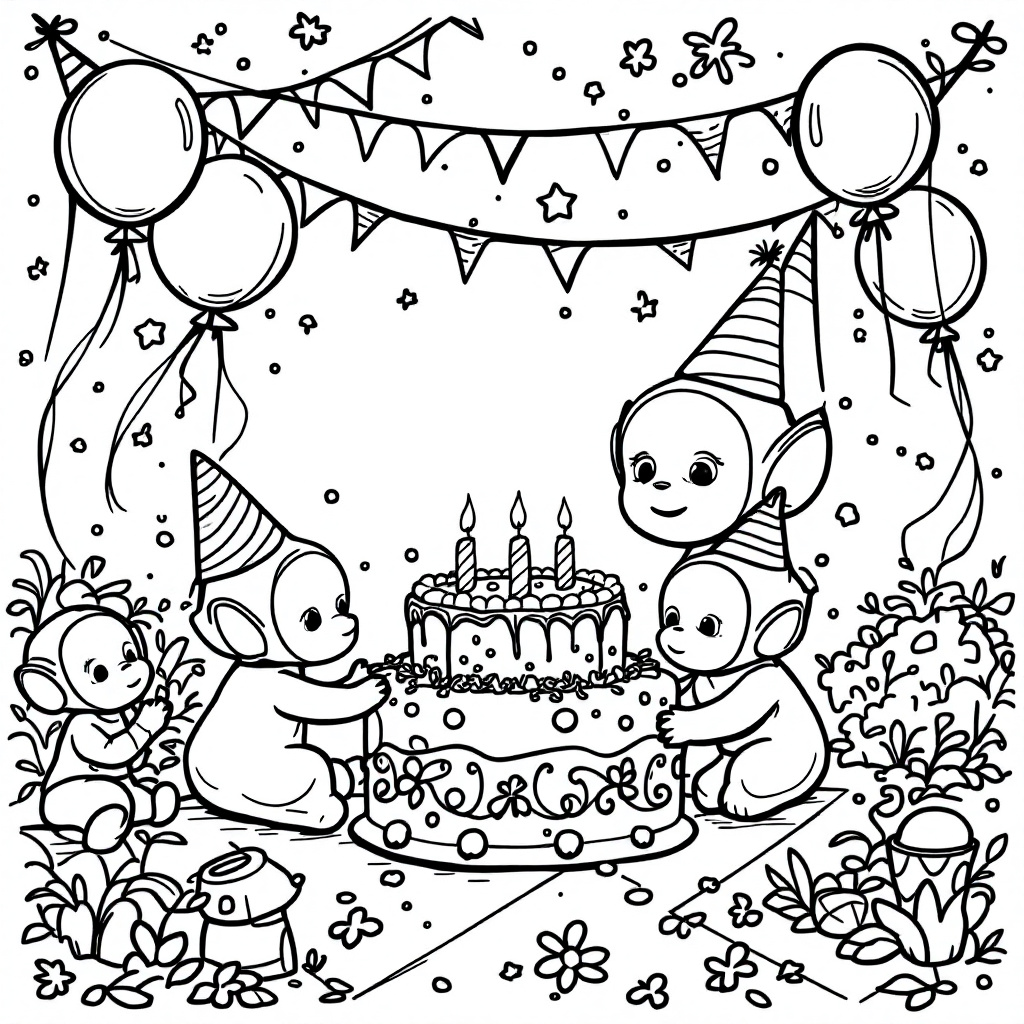 Teletubbies Free Coloring Pages