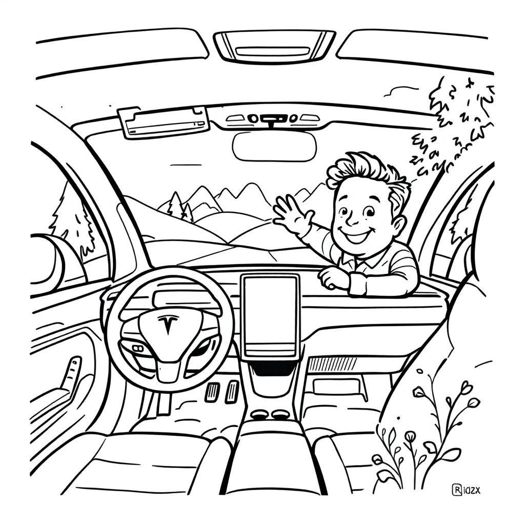 Tesla free coloring pages